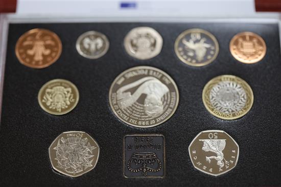 Royal Mint UK proof coin sets to include - 2000 and 2006 Executive Proof coin collections, 1996, 1997, 1998, 1999, 2001 Deluxe years se